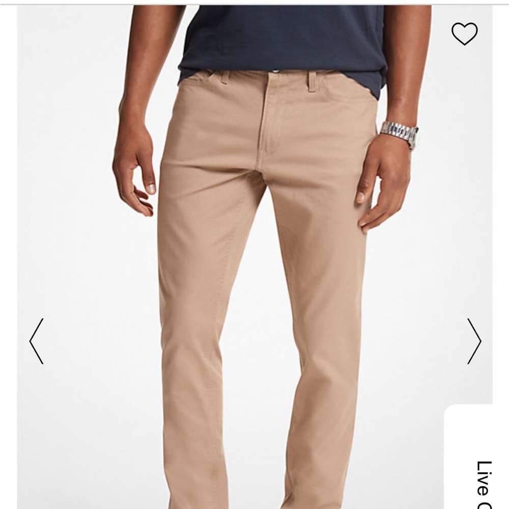Michael Kors Parker Slim Fit Stretch Twill Pants NWT